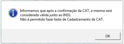 Confirmação Programa CAT online